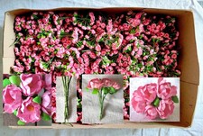 Konvolut Rosen 350 Stück handgewickelt DDR VEB Kunstblumenwerke keine Massenware