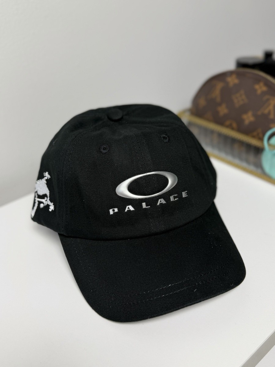 Palace x Oakley 6 Panel Cap Black OSFM Adjustable Skateboards Hat