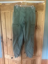 Wonder Nation Cargo Jogger Pants Boys/Girls 14-16 Green Stretch Waist Pockets