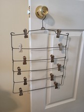 Vintage Metal 6 Tier skirt/Pant Foldable Hanger with 12 Clips
