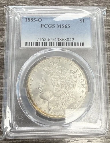 1885-O Silver Morgan Dollar Coin PCGS MS65 Rare