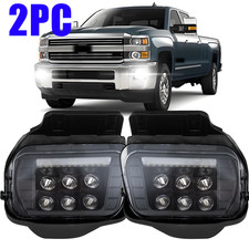 LED Fog Lights Front Bumper Lamps+DRL For 2003-2007 Chevy Silverado Avalanche