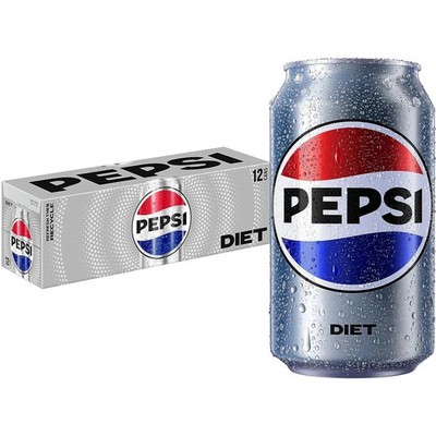 Diet Pepsi Zero Sugar Cola Soda, 12 oz 12-Pack Aluminum Cans, Refreshing Drink
