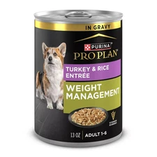 Purina Pro Plan Weight Management Wet Dog Food - Turkey & Rice, 13oz x 12 Pack