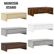 Computer Desktop Monitor Stand Laptop TV Display Unit Screen Riser with Drawers