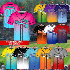 Personalized Baseball Jersey, Custom Name Number Logo Team Youth Kids Jersey