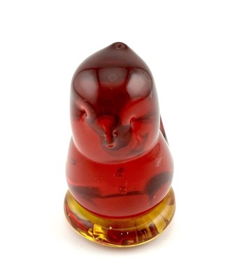 Vintage Cardinal of Love Red Bird Figurine Titan Art Glass 1990 Signed W Ward