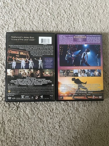Jersey Boys + Bohemian Rhapsody DVD Lot Musical Biographies Drama Music - Foto 3 di 3