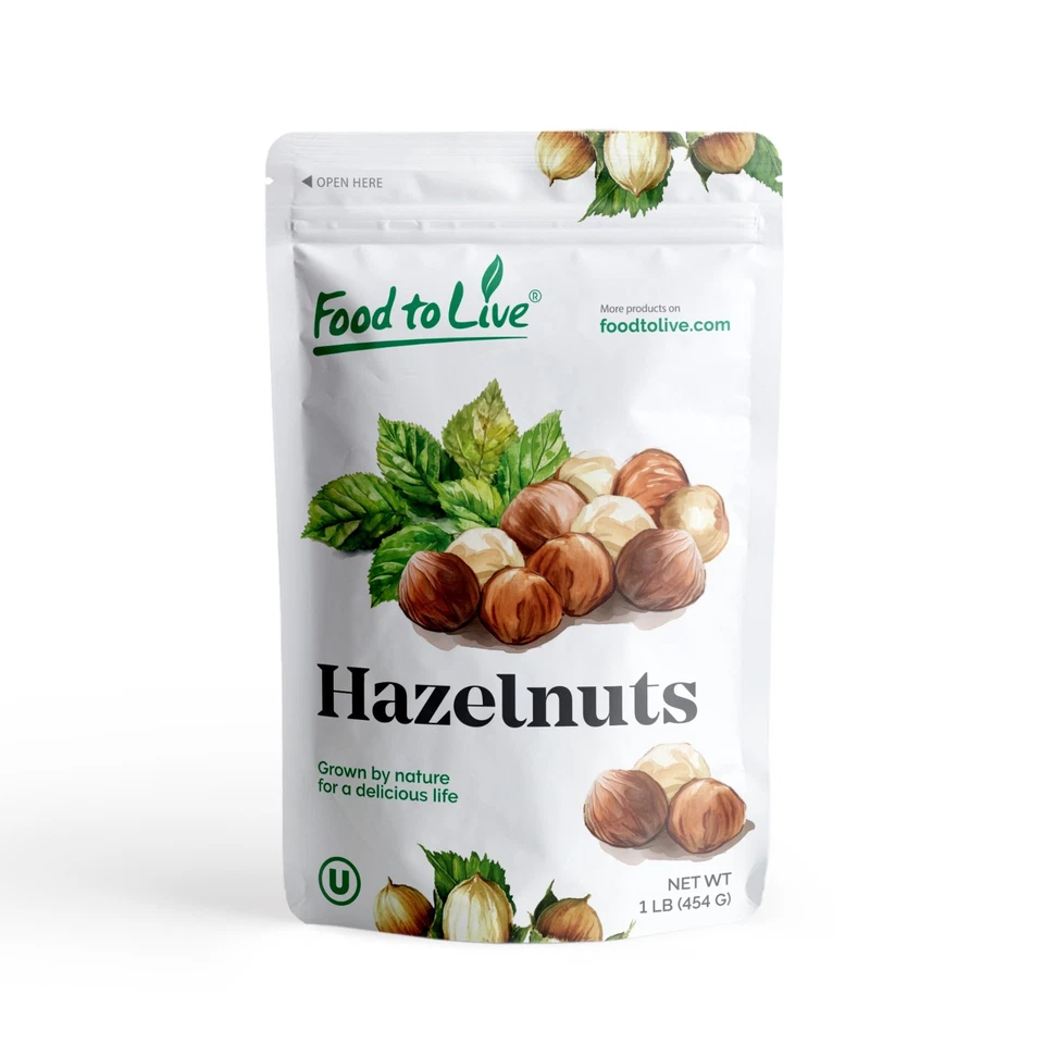 Raw Hazelnuts - Kosher, Raw, Vegan - by Food To Live - Image 2 of 4