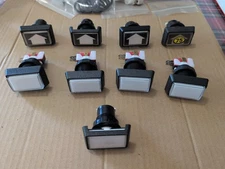 Dixie Narco soda vending machine live display selection button white rectangular