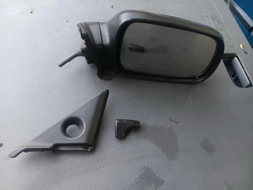 88-91 CRX 2Dr Right Mirror Rear View Door Mirror Manual Black Used OEM