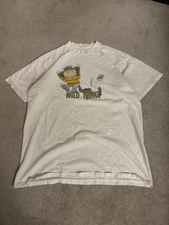 1996 Vintage Where The Wild Things Are Book Promo Tee Distressed White Large