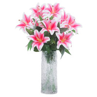 KüNstliche Tigerlilie 60 Cm 8 BlüTen 4 Knospen 3D