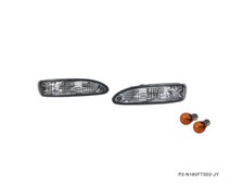 P2M Clear Front Turn Signal Lights Tear Drop Set Silvia 180SX 240SX S13 Chuki