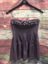 Forever 21 Purple Formal Strapless Pleated Dress Women's Size Large NEW*