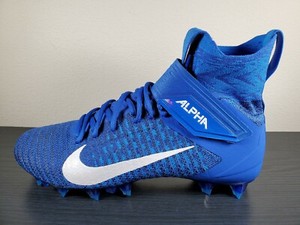 SZ 9 Nike Alpha Menace Elite 2 Flyknit Football Blue Cleats AO3374 400 Men's | eBay