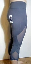 NEW Active Life Women's Mesh Detail Capri Athletic Yoga Leggings Size Medium $79
