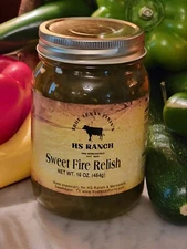 HS RANCH Sweet Fire Relish (2) 16oz Jars