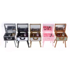 Caja de maquillaje miniatura para casa de muñecas 1:12 estuches cosméticos caja de almacenamiento accesorios de salón