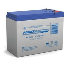 Power-Sonic PS-12100H 12V 10.5Ah Sealed Lead Acid Battery. F2 Terminal