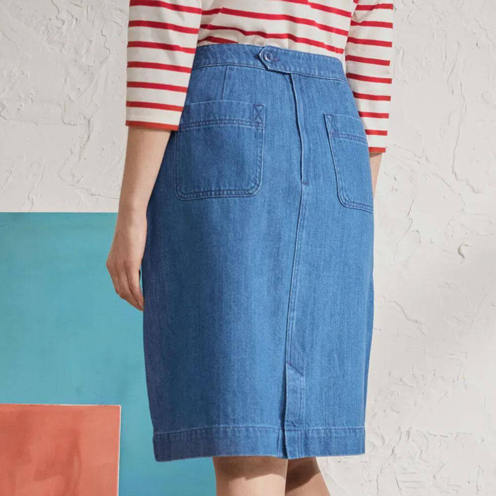 Seasalt "Pitching" Mid Denim Skirt, Size 10, excellent condition eBay