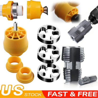 7Pcs PVC Thread Maker Tool NPT Die Set Pipe Round Threader 1/2'' 3/4'' 1'' C88