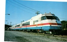 Amtrak Turboliner Train, at Rensselaer, NY, July 22, 1976 Postcard