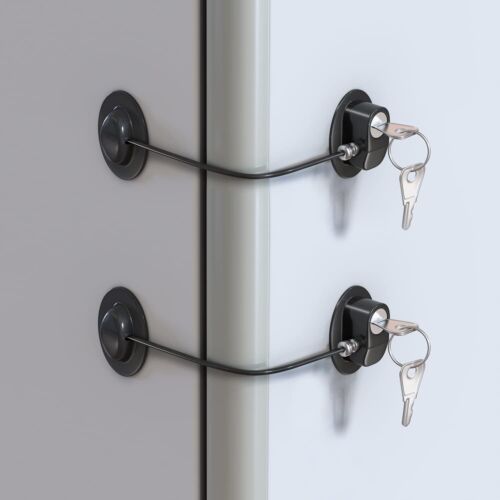 Pack of 2 Refrigerator Fridge Lock - Child Safety Lock for Freezer, Cabinet,