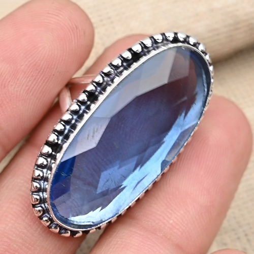 Tansanit Edelstein Handarbeit 925 Sterling Silber Ring Schmuck - Video 1 von 1