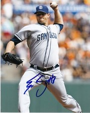 ERIC STULTS   SAN DIEGO PADRES   ACTION SIGNED 8x10