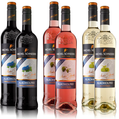 Michel Schneider Alkoholfrei Probierpaket, gemischtes Weinpaket (6x0,75l)