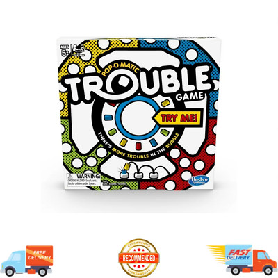 Hasbro Trouble Board Game, Board Game for 2 to 4 Players, for Kids Ages 5 and Up