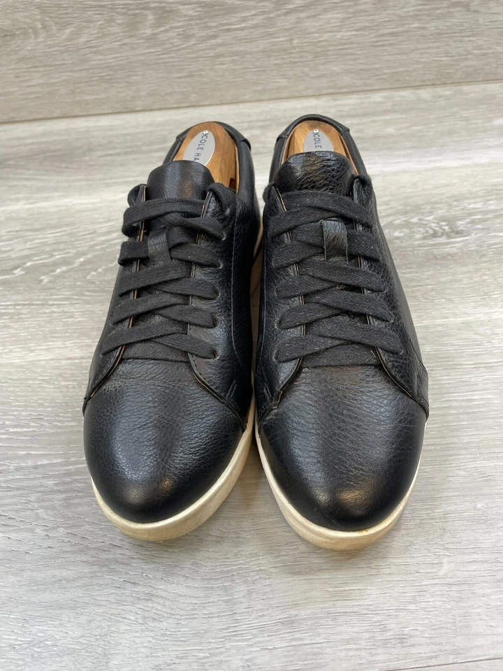 Gentle Souls Haddie Mujer Tenis Skateboarding Cuero Con Cordones 6M Negro Zapatos Foto 2 de 4