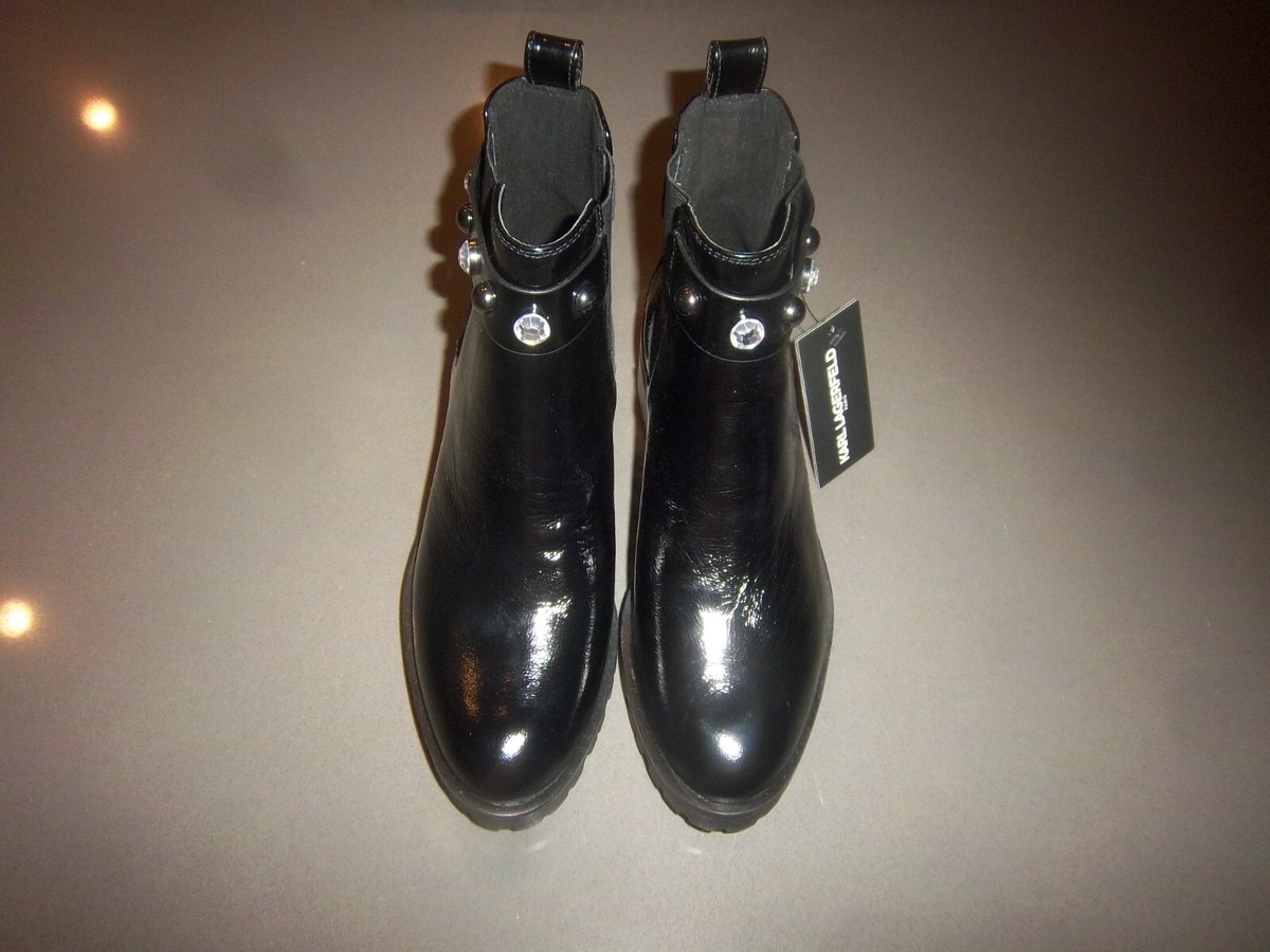 Karl Lagerfeld Boots Embellish, Black Size 5 Brand New Never Worn (No Box) WOMENS SIZE 8 KARL LAGERFELD BLACK PATENT LEATHER  main image 2