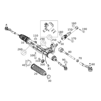 moog-ev801002 | Inner Tie Rod End | Mercedes Benz CL550 | MOOG-EV801002