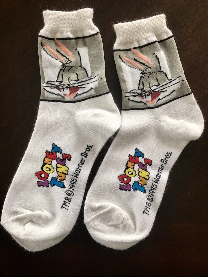 Calcetines Looney Tunes Bugs Bunny Novedad Crew (Nuevos sin etiquetas) Foto 3 de 4