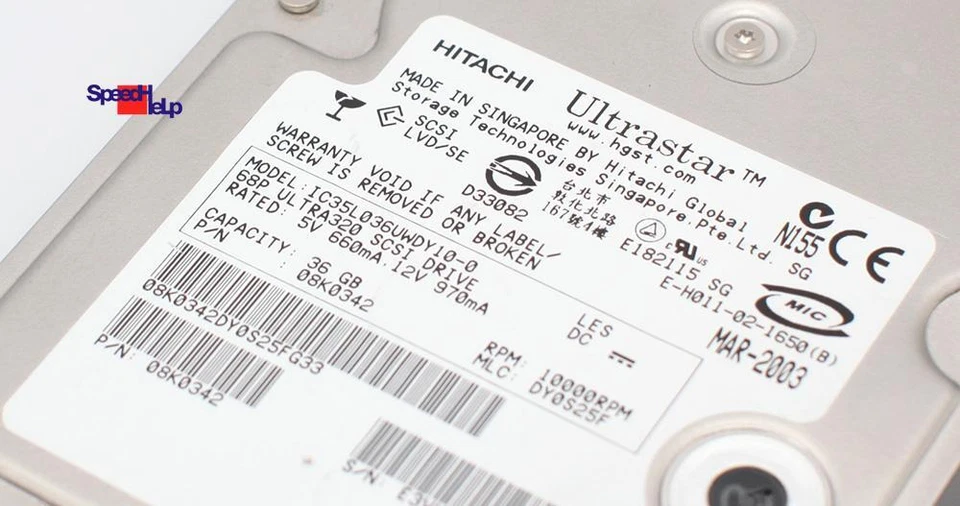 Hitachi IC35L036UWDY10-0 36GB SCSI 68-PIN HDD Hard Drive 08K042 Hard Disk Ultra - Image 3 of 3