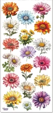 Violette Stickers Daisy Spring Flowers Crafts Planner Supply Scrapbook