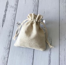 500 Cotton Linen Pouch Bag Handmade Jewelry Product Packing Packaging Bag 13x18
