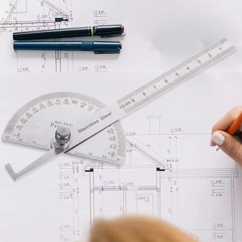 Angle Ruler 180 Degree Protractor Adjustable Protractor Drafting Supplies - Picture 12 of 15