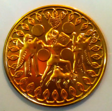 Tabliczka Taleria Tarcza Pozłacana Ezoteryka Mistyka Magia Astrologia Symbol