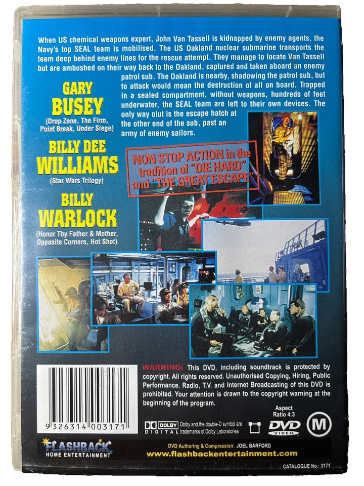 DVD: Steel Sharks - 1997 Action Thriller - Trapped In Depths Below Against Enemy - Image 2 of 3