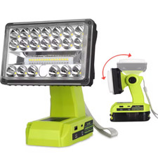 2000LM Spotlight for Ryobi 18V LED Work Light Flashlight Flood Light Lamp 36LED