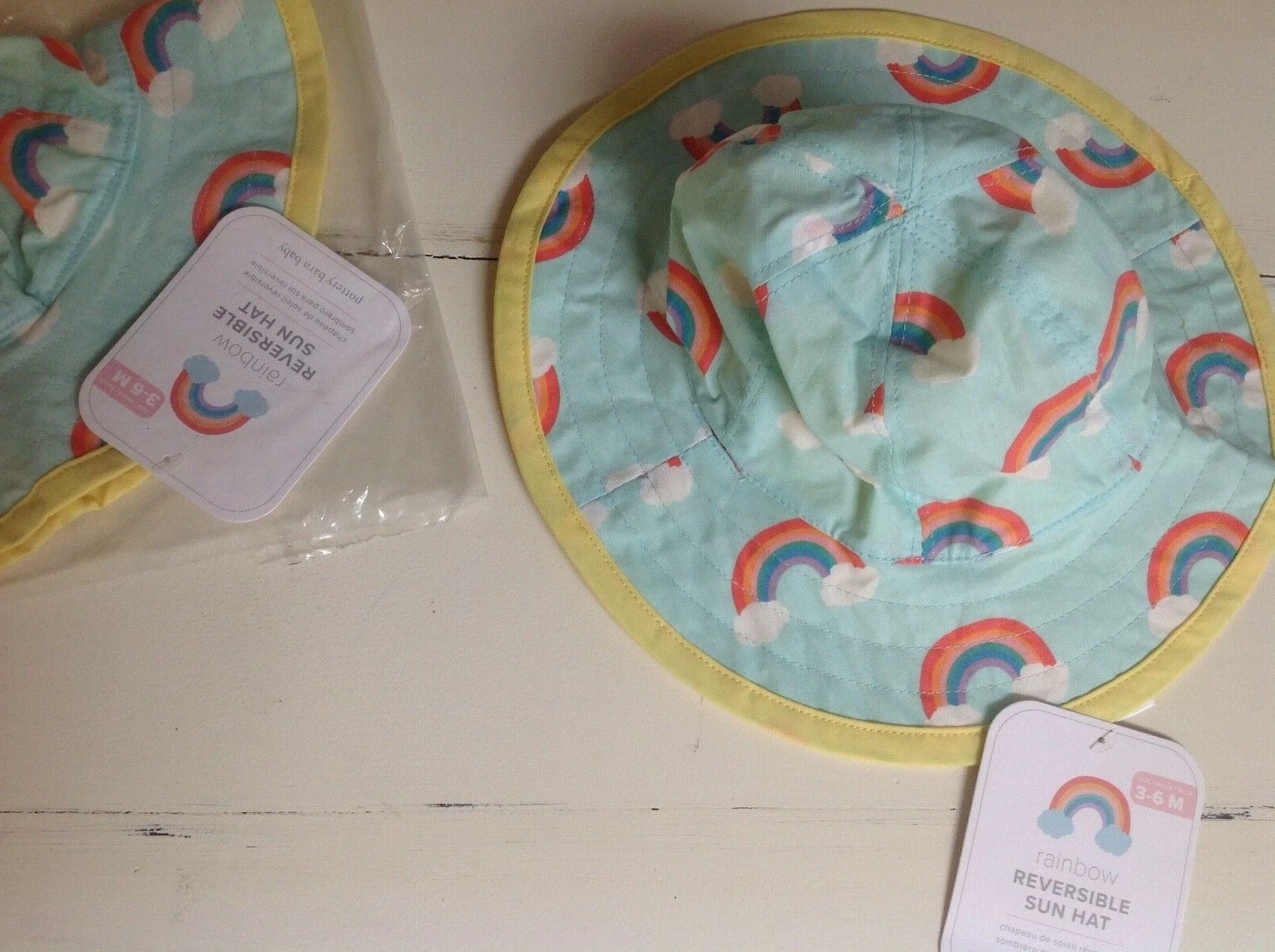 NWT Pottery Barn Kids sun hat, Reversable 3--6 months 6 months Beach