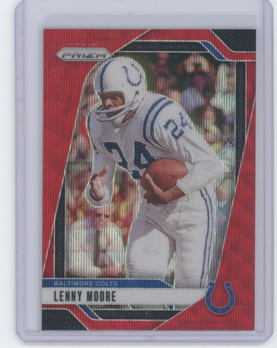 2024 Panini Prizm Football #296 Lenny Moore Red Wave /149