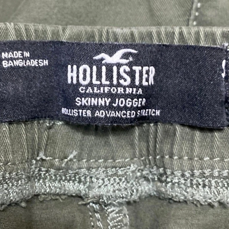 Hollister Men's Green High Rise Elastic Waist Skinny Cargo Jogger Pants Size S - Image 4 of 4