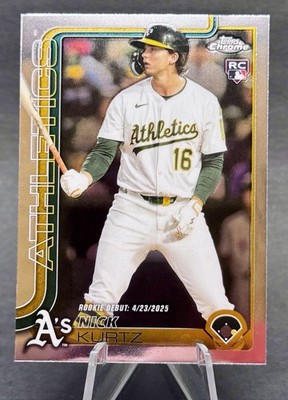 2025 Topps Chrome Update Nick Kurtz Rookie Debut Base #USC180