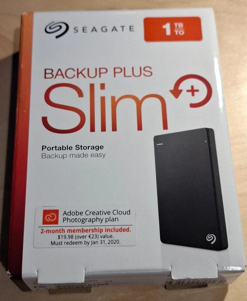 Seagate Backup Plus Slim 1TB tragbare HDD 2.5 Zoll, USB 3.0 STDR1000200 - NEU