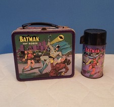 Fiambrera metálica Batman and Robin 1966 con termo Aladdin Industries DC Comics