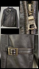 Eddie Bauer Men S Leather Jacket Brown Butter Soft Collared Classic Biker Style